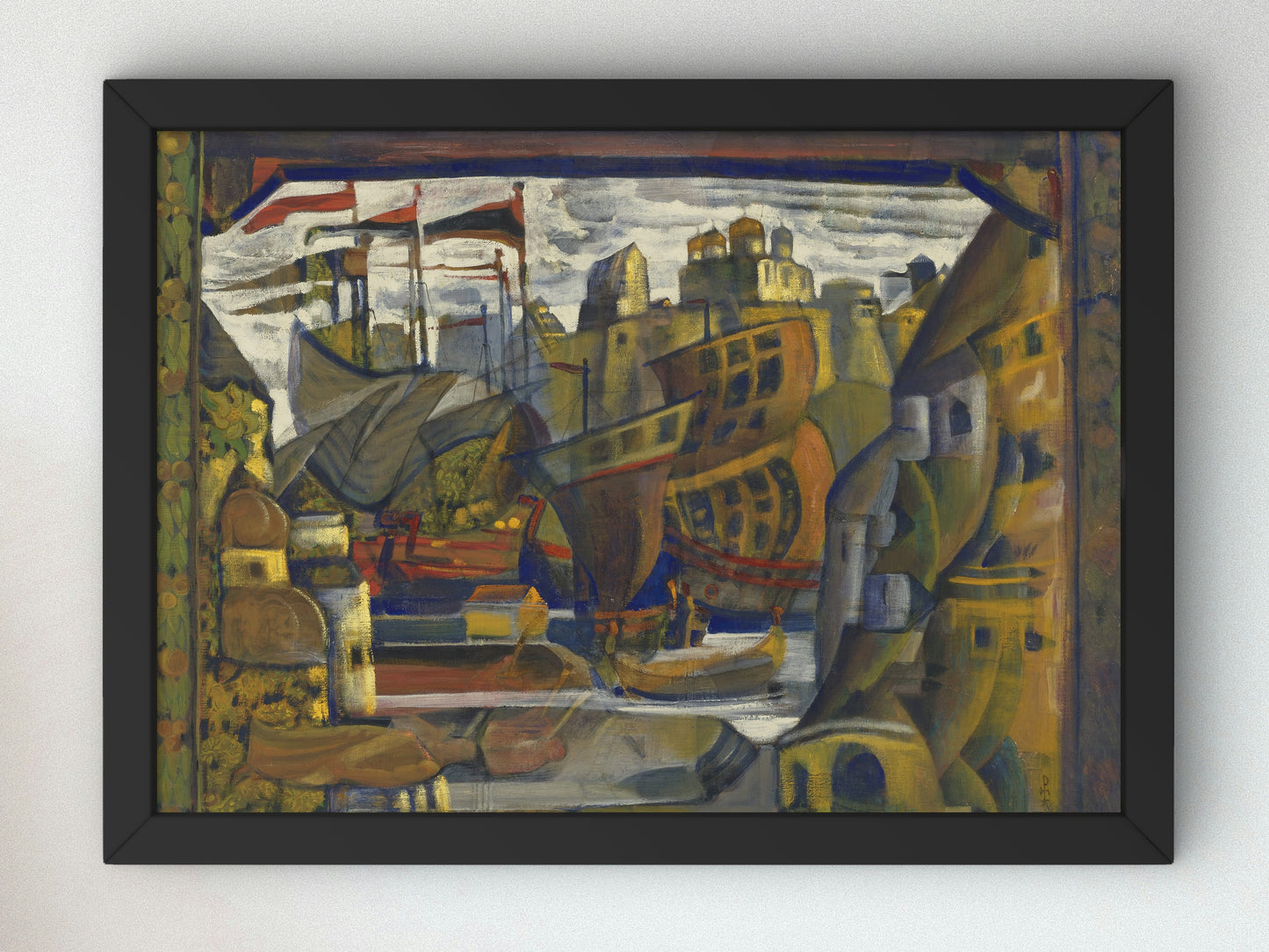 The Novgorod Market From Sadko by Nicholas Roerich 1920, Wall Art Print, Fine Art Reproduction, Museum Quality Decor, Poster
