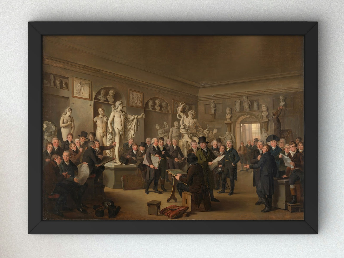 The Sculpture Gallery of the Felix Meritis Society by Adriaan de Lelie 1806, Wall Art Print, Fine Art Reproduction, Museum Quality Decor