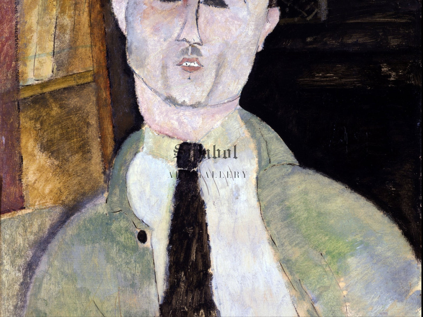Paul Guillaume by Amedeo Modigliani 1915, Wall Art Print, Fine Art Reproduction, Museum Quality Decor, Poster