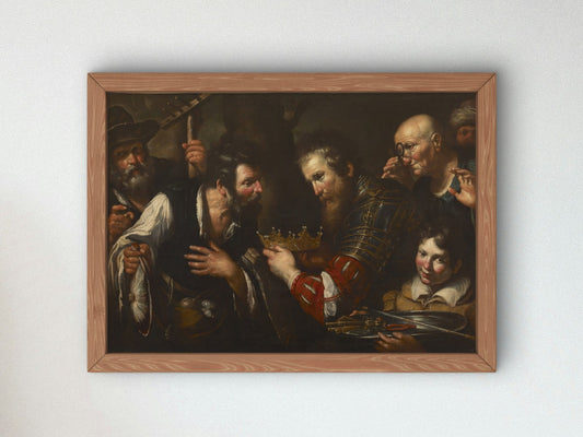 Alexander the Great Restoring the Throne Usurped from Abdolomino by Bernardo Strozzi 1615, Wall Art Print, Fine Art Reproduction