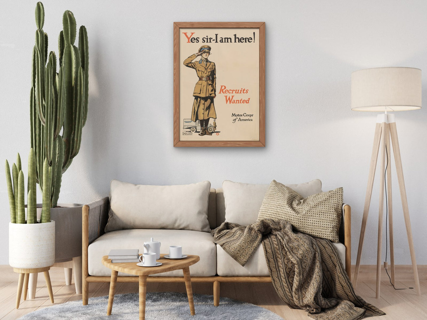 Yes Sir I Am Here Recruits Wanted by Edward Penfield 1918, Wall Art Print, Fine Art Reproduction, Museum Quality Decor, Poster