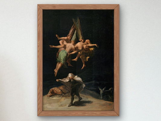 Witches' Flight by Francisco de Goya 1798, Wall Art Print, Fine Art Reproduction, Museum Quality Decor, Poster