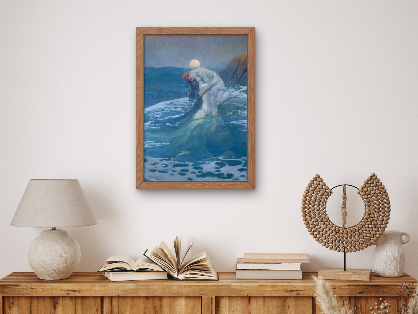 The Mermaid by Howard Pyle 1910, Wall Art Print, Fine Art Reproduction, Museum Quality Decor, Poster
