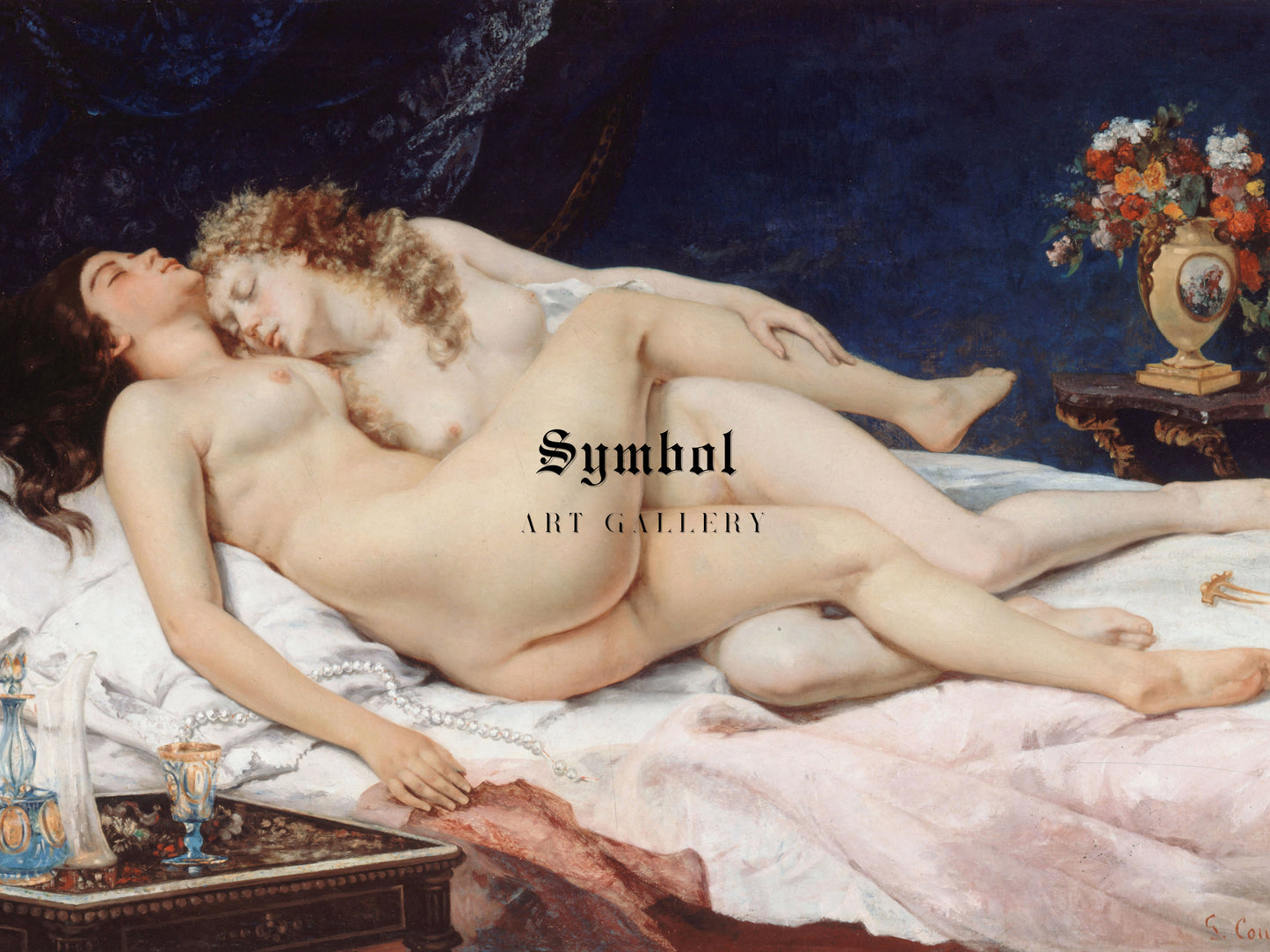 Le Sommeil by Gustave Courbet 1866, Wall Art Print, Fine Art Reproduction, Museum Quality Decor, Poster