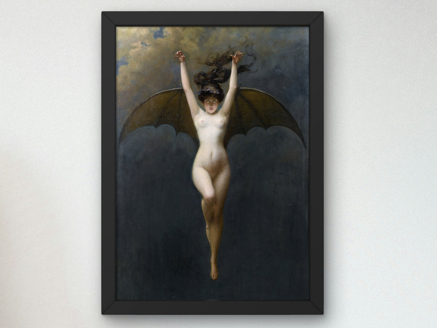 The Bat Woman by Albert Joseph Pénot 1890, Wall Art Print, Fine Art Reproduction, Museum Quality Decor, Poster