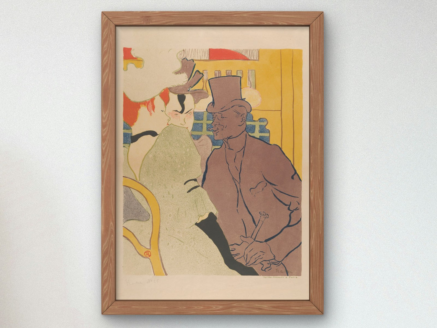The Englishman at the Moulin Rouge by Henri de Toulouse Lautrec 1892, Wall Art Print, Fine Art Reproduction, Museum Quality Decor, Poster