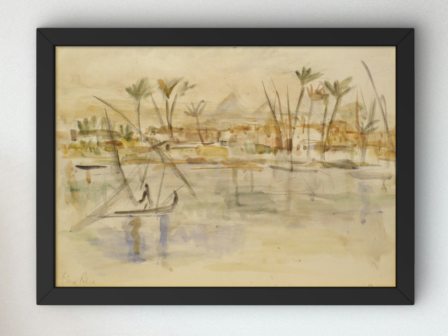 Landscape from Egypt by Elena Popea, Wall Art Print, Fine Art Reproduction, Museum Quality Decor, Poster