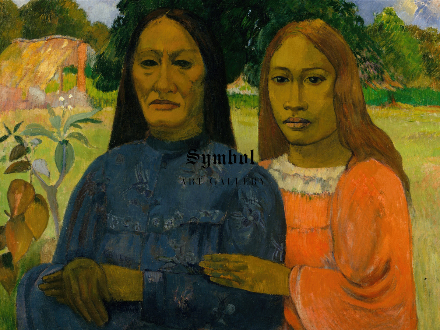 Two Women by Paul Gauguin 1901, Wall Art Print, Fine Art Reproduction, Museum Quality Decor, Poster