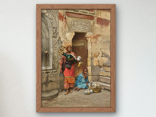 The Water Seller by Ludwig Deutsch 1891, Wall Art Print, Fine Art Reproduction, Museum Quality Decor, Poster