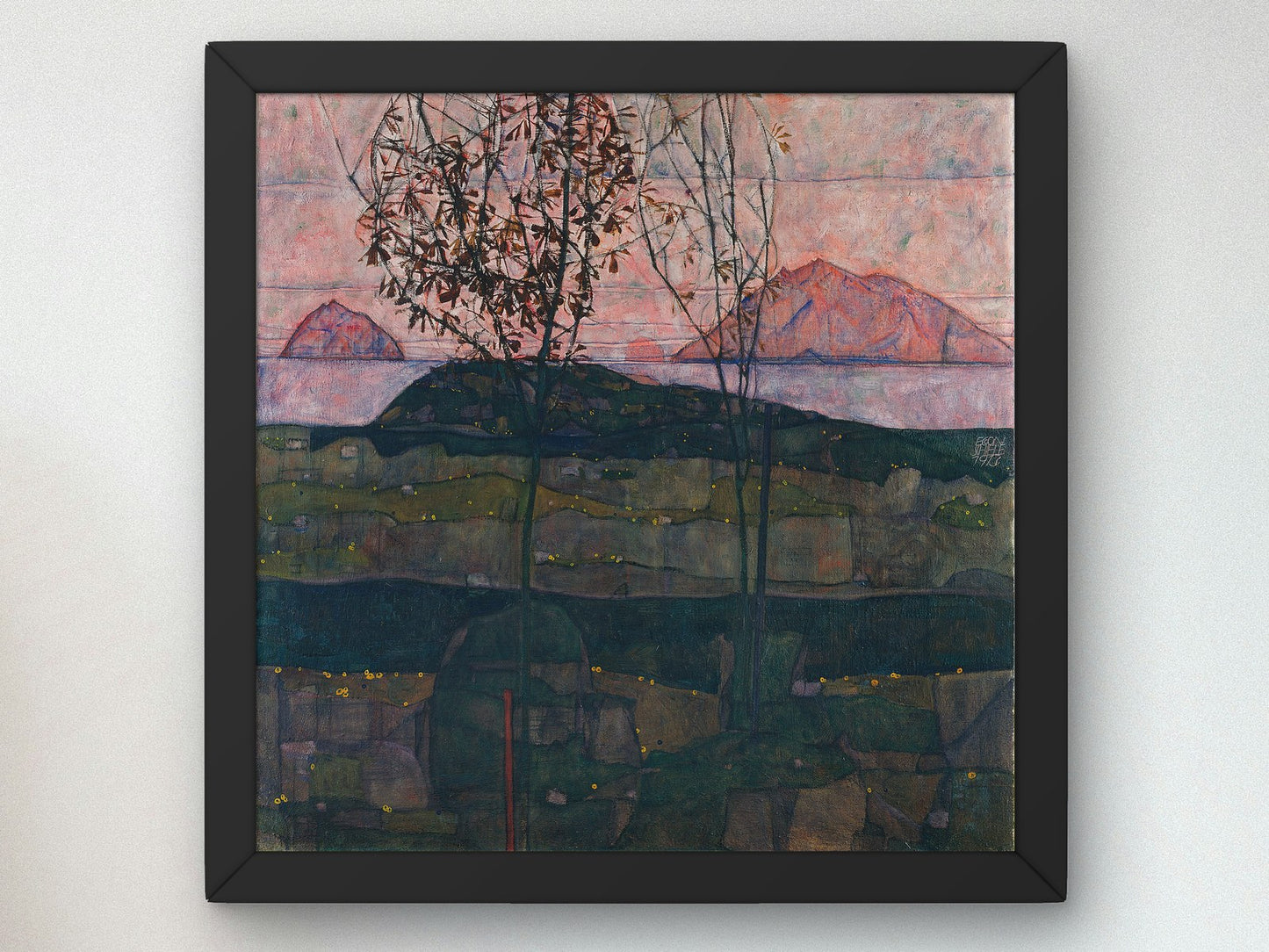 Setting Sun by Egon Schiele 1913, Wall Art Print, Fine Art Reproduction, Museum Quality Decor, Poster