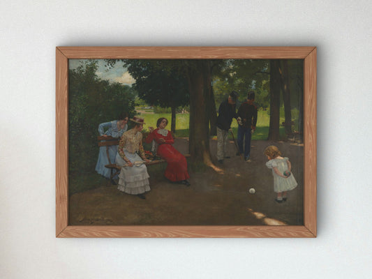 Idyll in Banská Bystrica Park by Dominik Skutecký 1902, Wall Art Print, Fine Art Reproduction, Museum Quality Decor, Poster