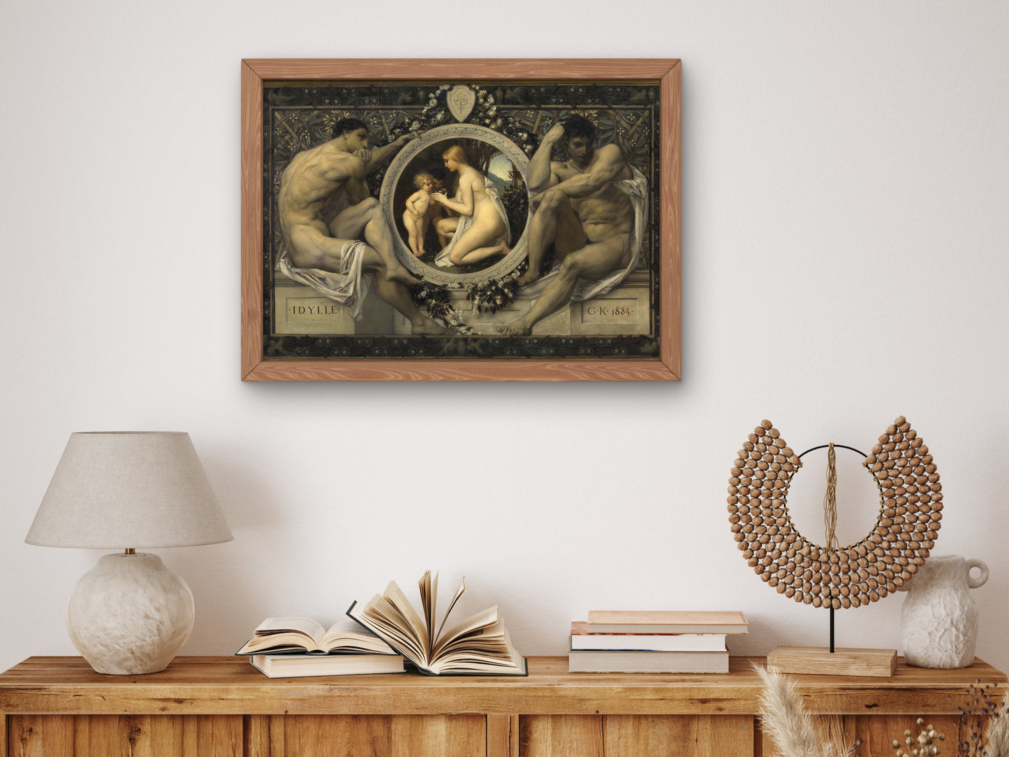 Idyll by Gustav Klimt 1884, Wall Art Print, Fine Art Reproduction, Museum Quality Decor, Poster