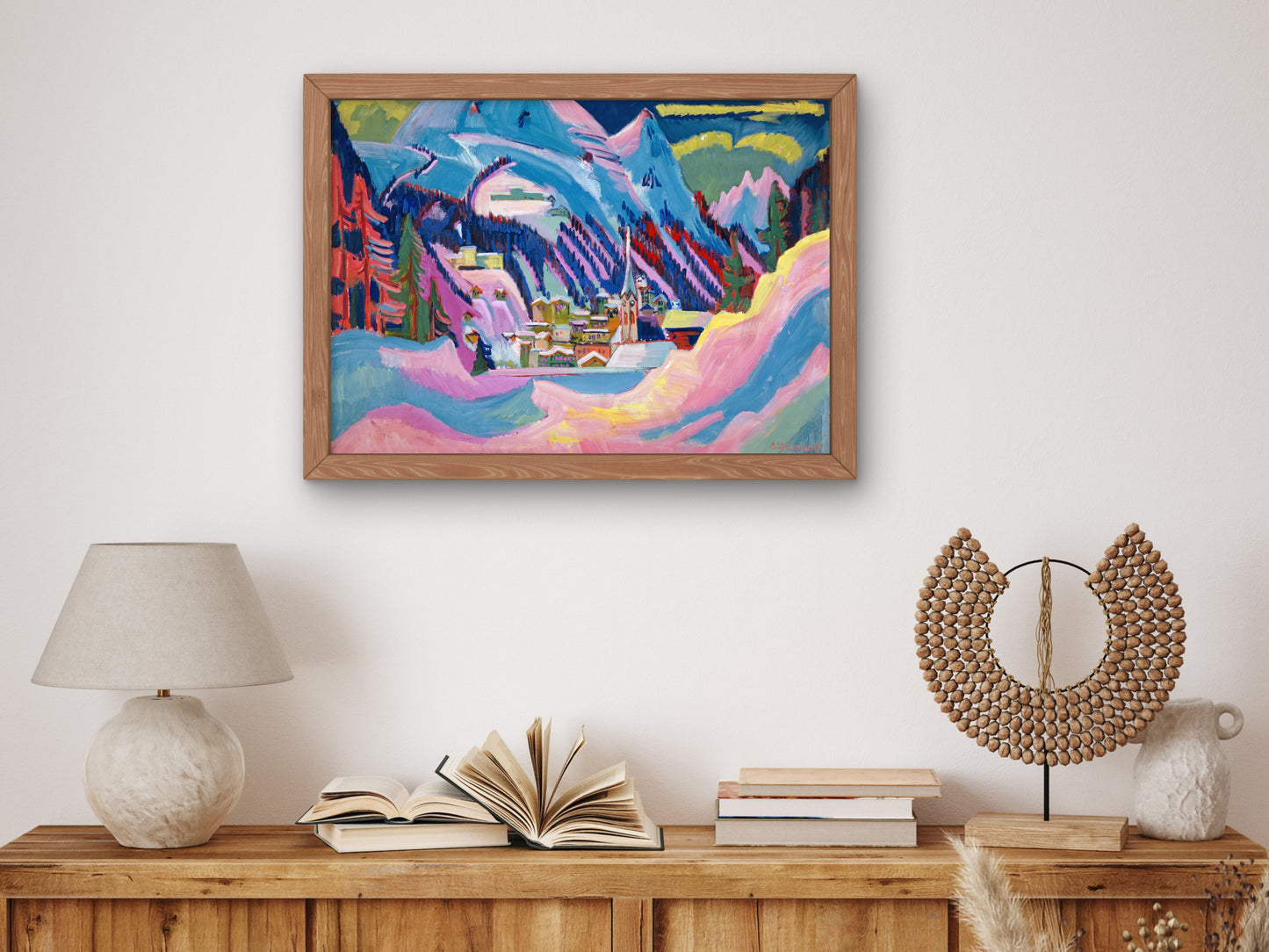 Davos in Winter by Ernst Ludwig Kirchner 1923, Wall Art Print, Fine Art Reproduction, Museum Quality Decor, Poster