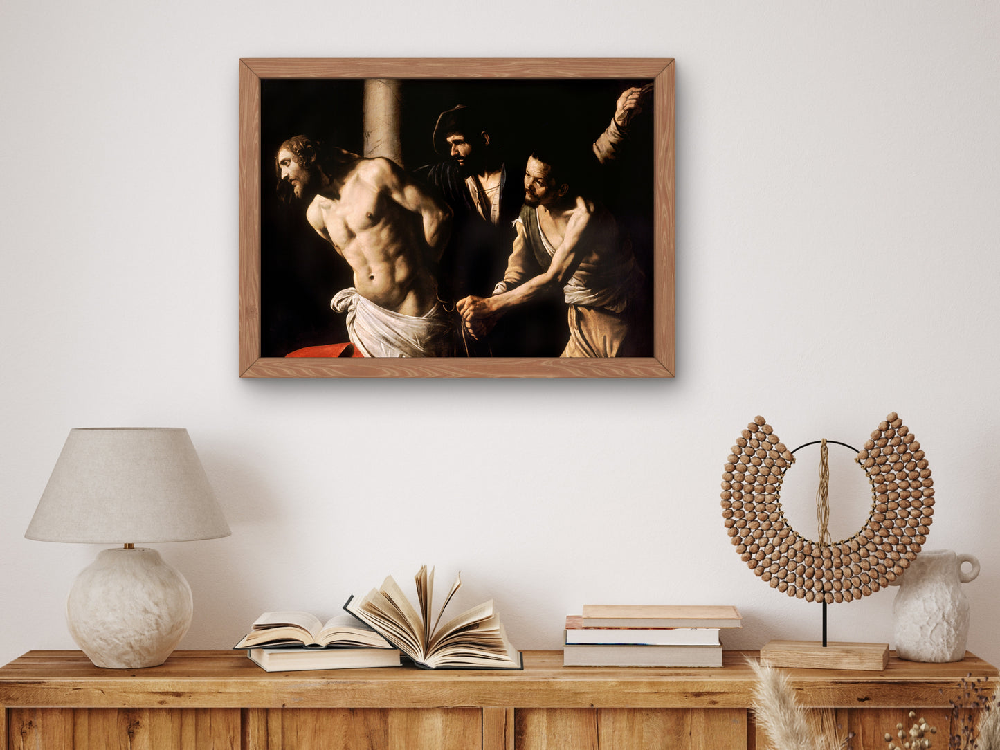 Christ at the Column by Caravaggio 1607, Wall Art Print, Fine Art Reproduction, Museum Quality Decor, Poster