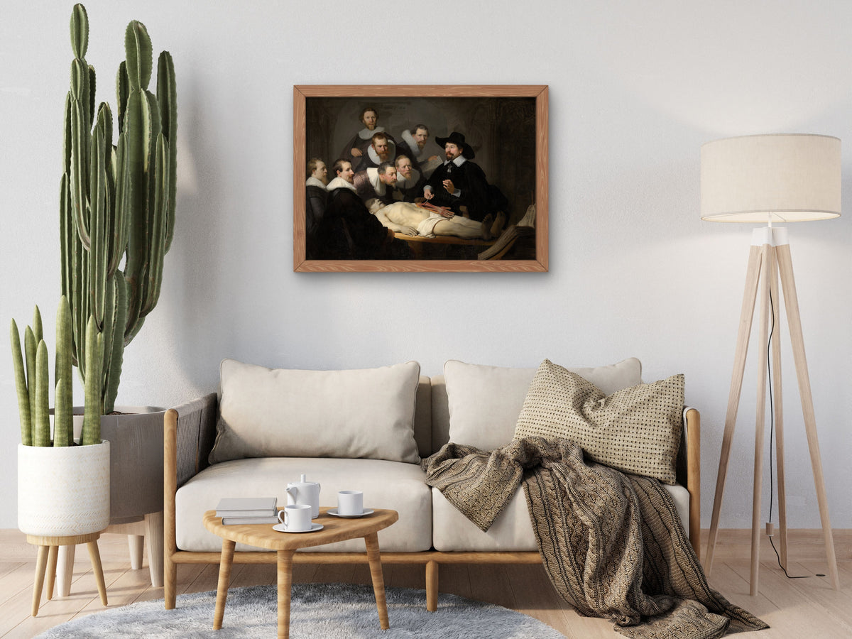 The Anatomy Lesson of Dr Nicolaes Tulp by Rembrandt van Rijn 1632, Wall Art Print, Fine Art Reproduction, Museum Quality Decor, Poster