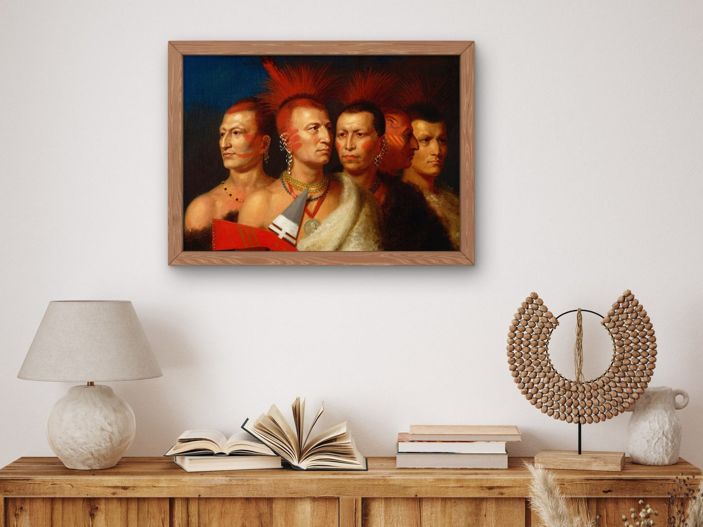 Young Omahaw War Eagle Little Missouri and Pawnees by Charles Bird King 1821, Wall Art Print, Fine Art Reproduction, Museum Quality Decor