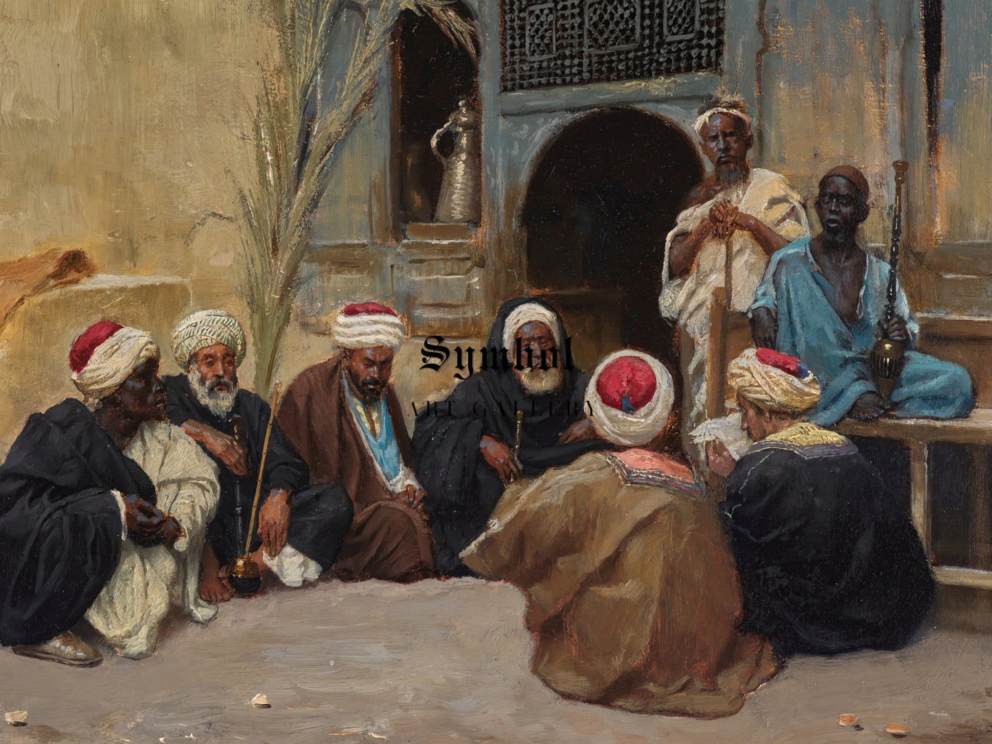 A Council of Elders by Ludwig Deutsch, Wall Art Print, Fine Art Reproduction, Museum Quality Decor, Poster