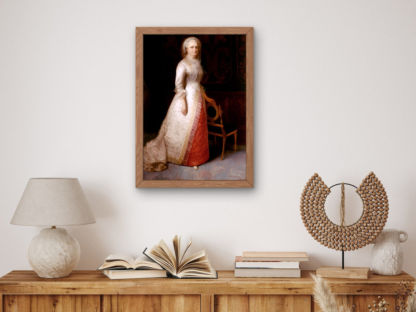 Martha Dandridge Custis Washington by Eliphalet Frazer Andrews 1878, Wall Art Print, Fine Art Reproduction, Museum Quality Decor, Poster