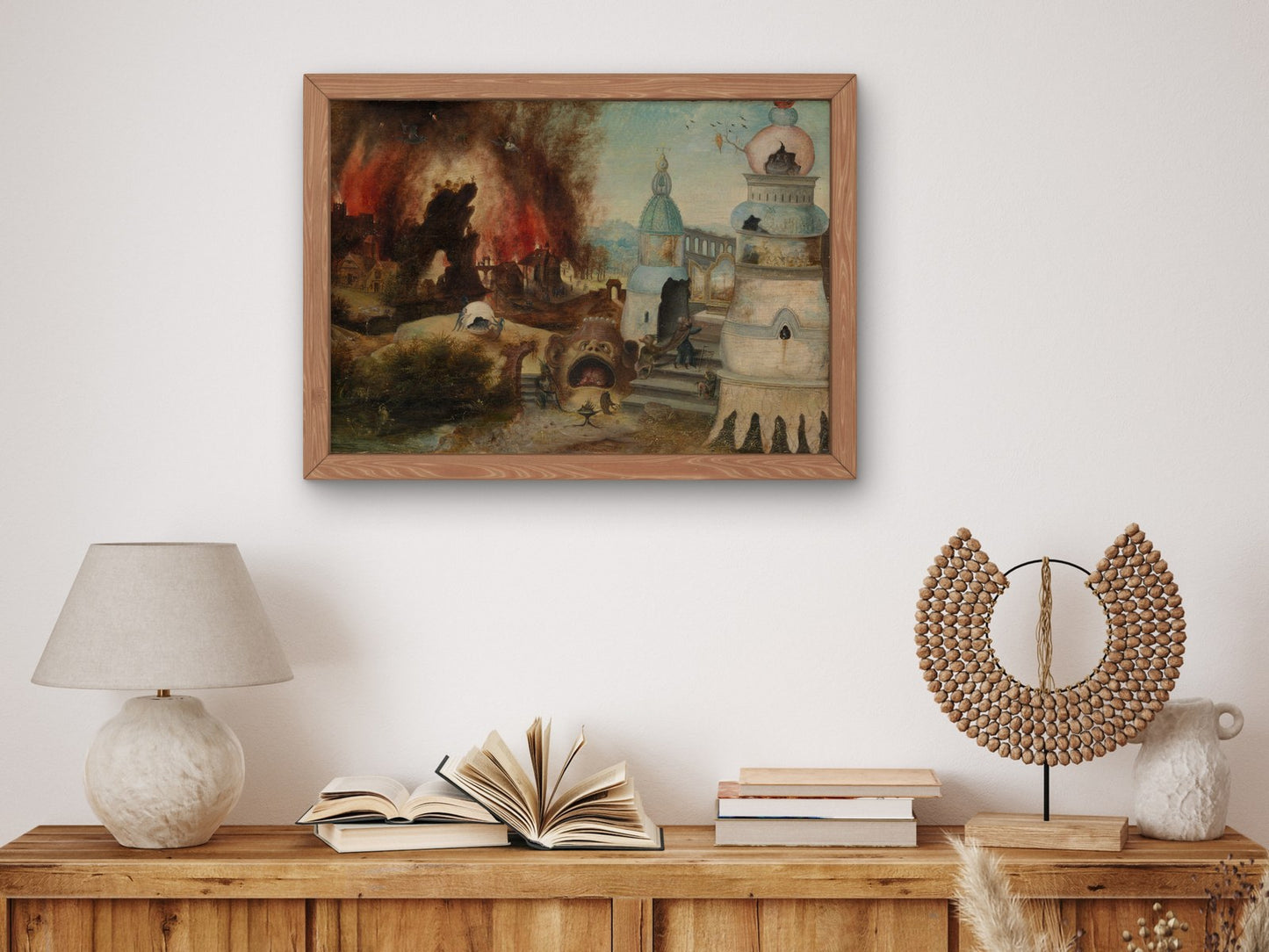 The Temptation of Saint Anthony by Herri met de Bles 1550, Wall Art Print, Fine Art Reproduction, Museum Quality Decor, Poster