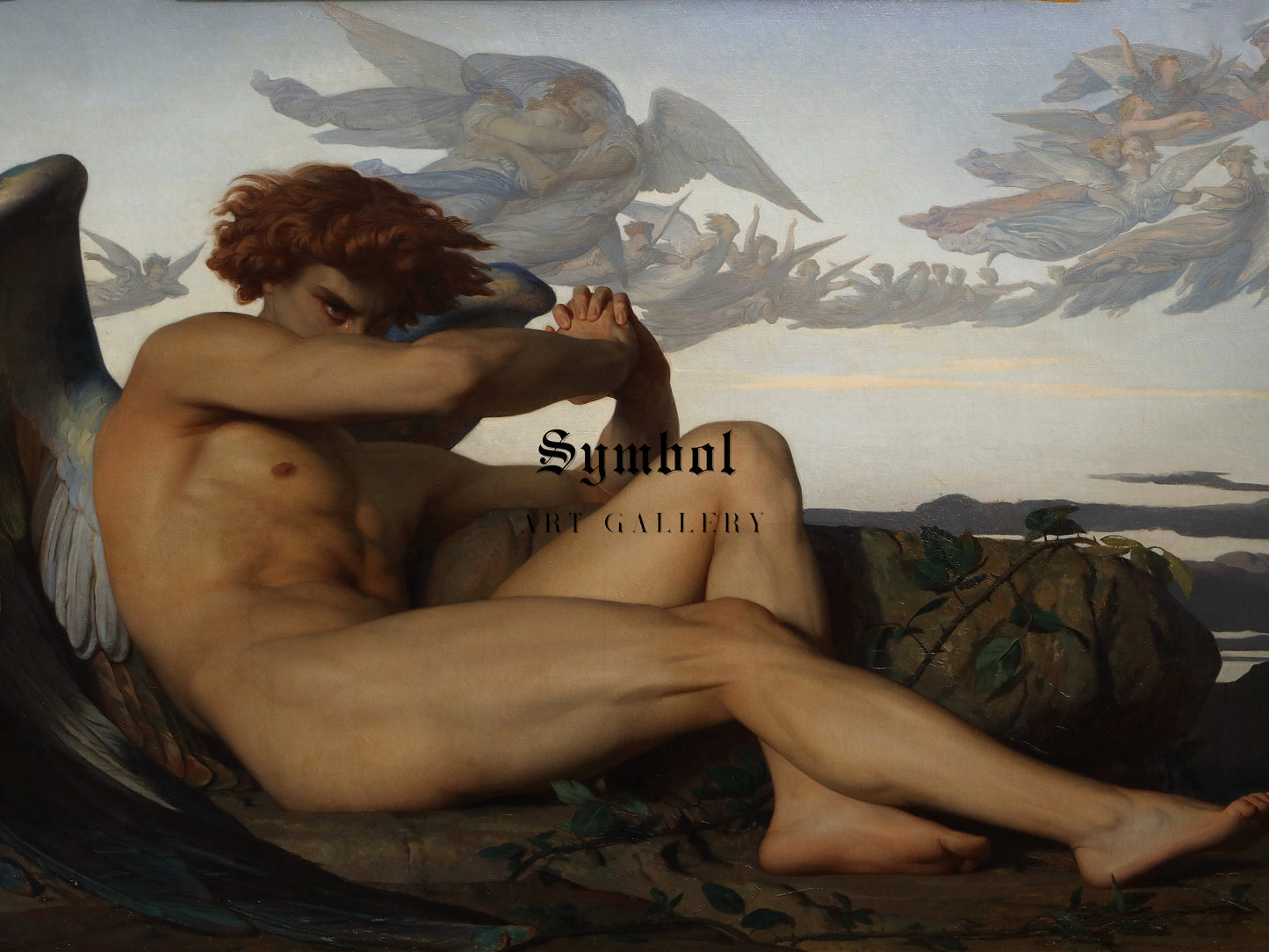 Fallen Angel by Alexandre Cabanel 1847, Wall Art Print, Fine Art Reproduction, Museum Quality Decor, Poster