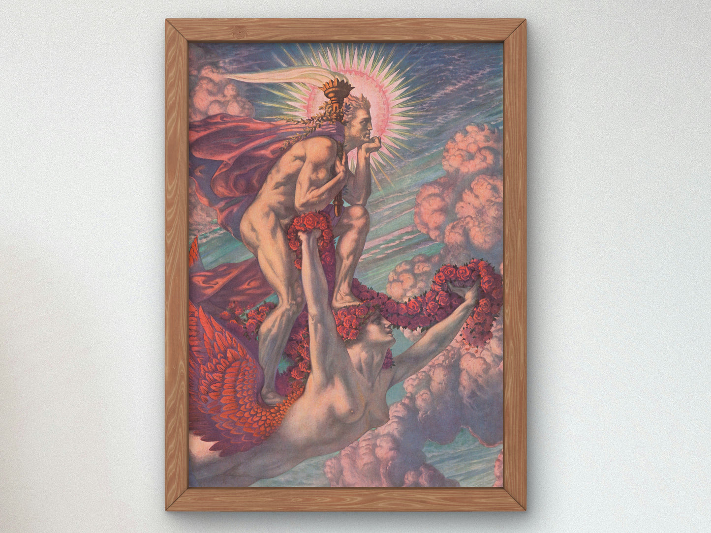 The Victorious Genius by Jean Delville, Wall Art Print, Fine Art Reproduction, Museum Quality Decor, Poster