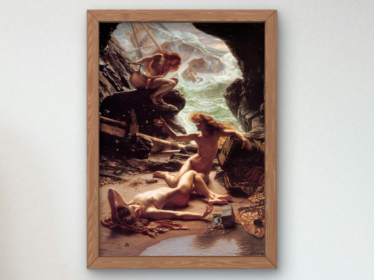 Cave of the Storm Nymphs by Edward John Poynter 1903, Wall Art Print, Fine Art Reproduction, Museum Quality Decor, Poster