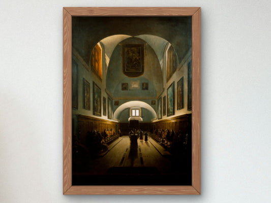The Choir in the Capuchin Church on the Piazza Barberini, Rome by François Marius Granet 1815, Wall Art Print, Fine Art Reproduction