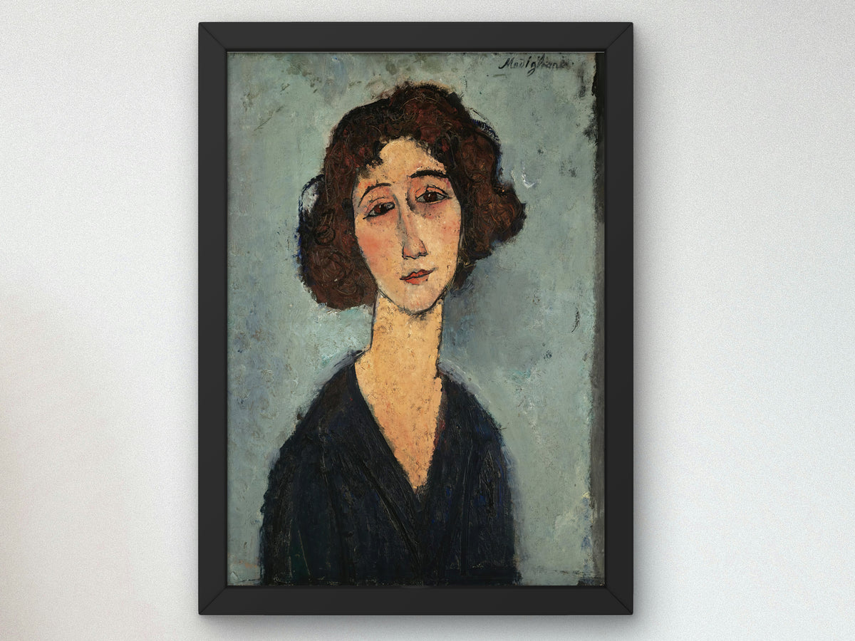 Young Woman by Amedeo Modigliani, Wall Art Print, Fine Art Reproduction, Museum Quality Decor, Poster