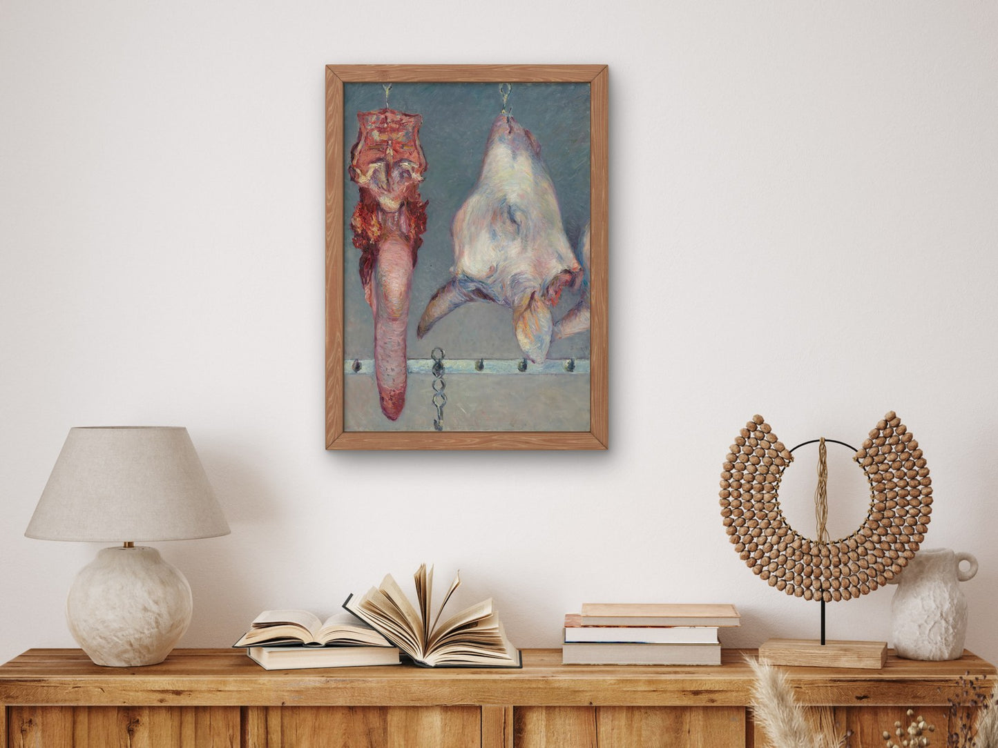 Calf's Head and Ox Tongue by Gustave Caillebotte 1882, Wall Art Print, Fine Art Reproduction, Museum Quality Decor, Poster