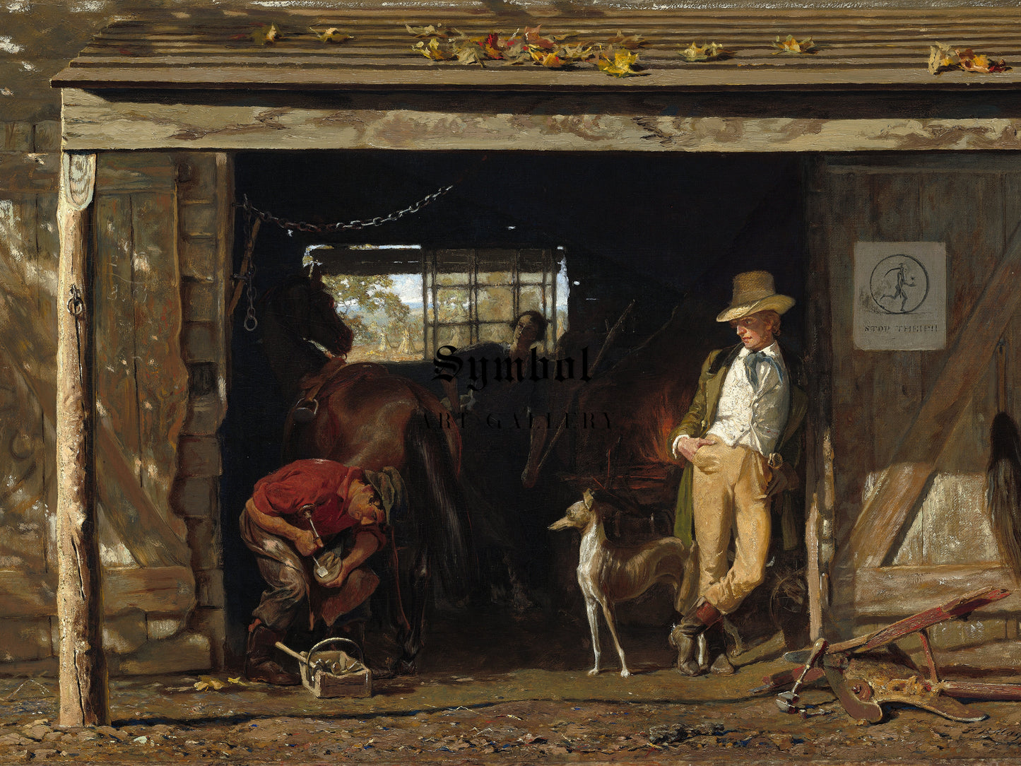 Leisure and Labor by Frank Blackwell Mayer 1858, Wall Art Print, Fine Art Reproduction, Museum Quality Decor, Poster