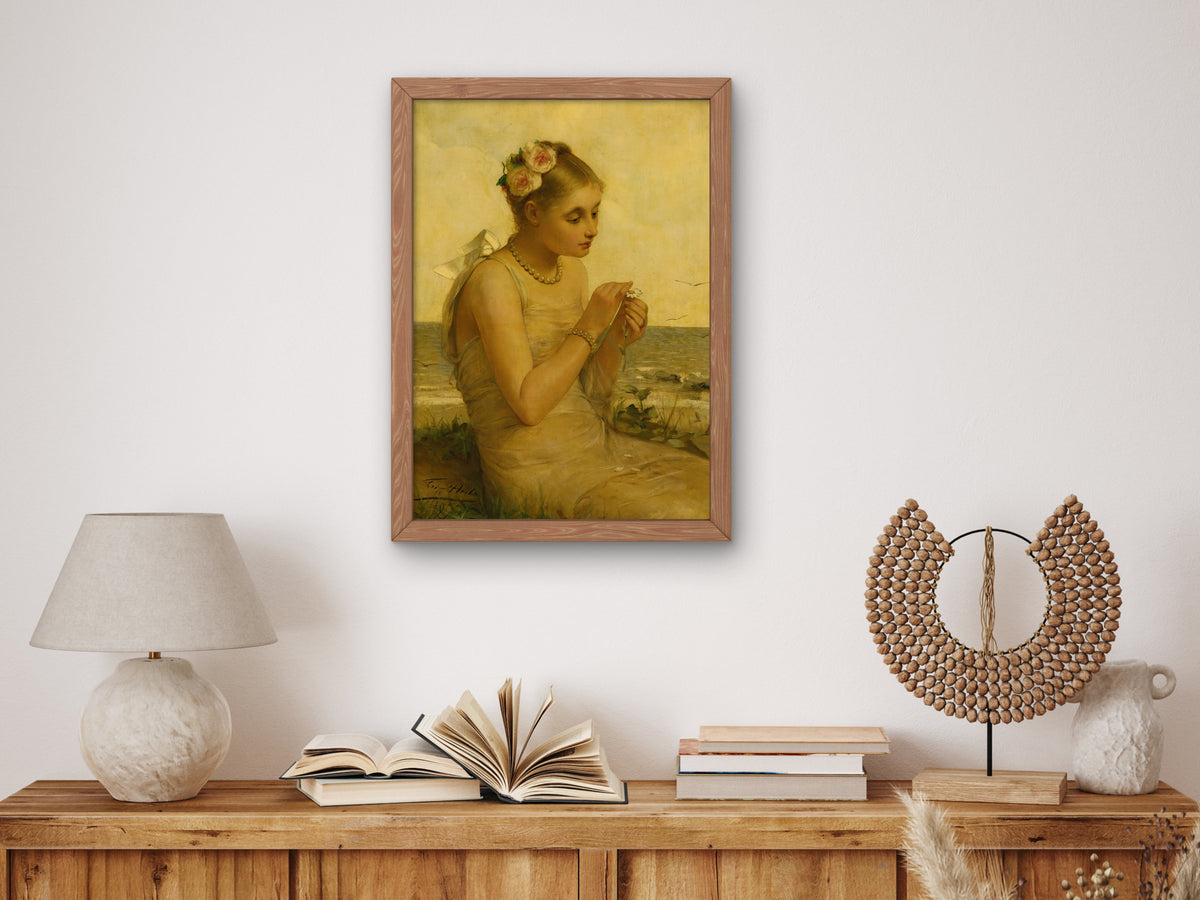 Her Future Before Her by Léon Herbo 1888, Wall Art Print, Fine Art Reproduction, Museum Quality Decor, Poster