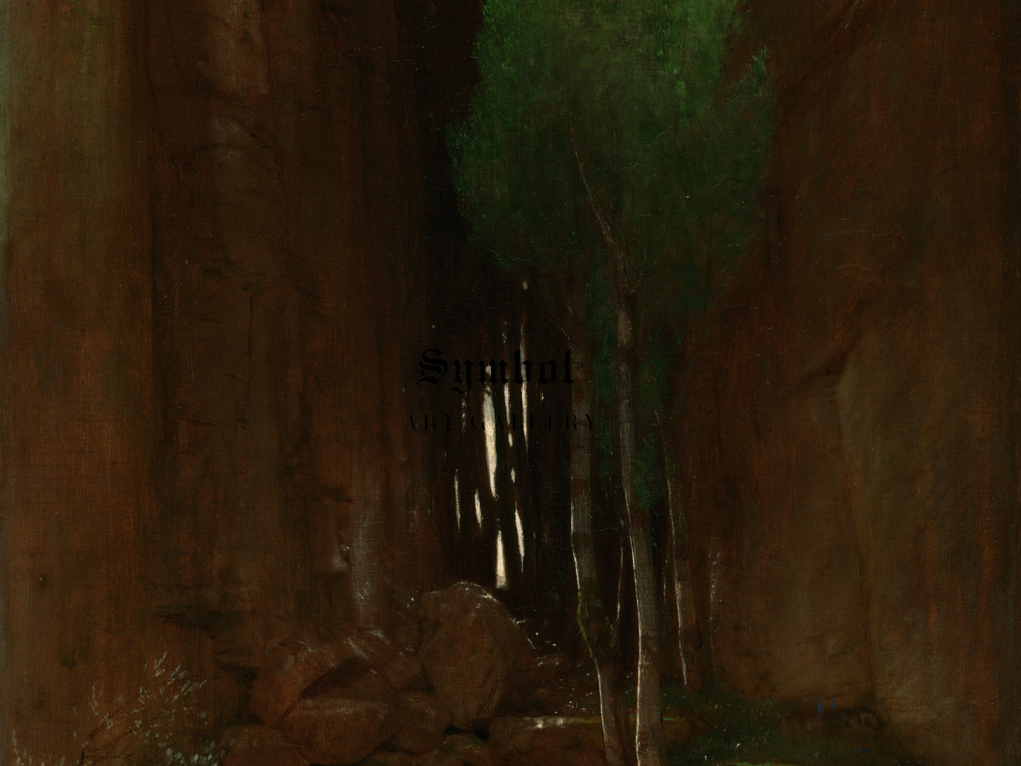 Spring in a Narrow Gorge by Arnold Böcklin 1881, Wall Art Print, Fine Art Reproduction, Museum Quality Decor, Poster