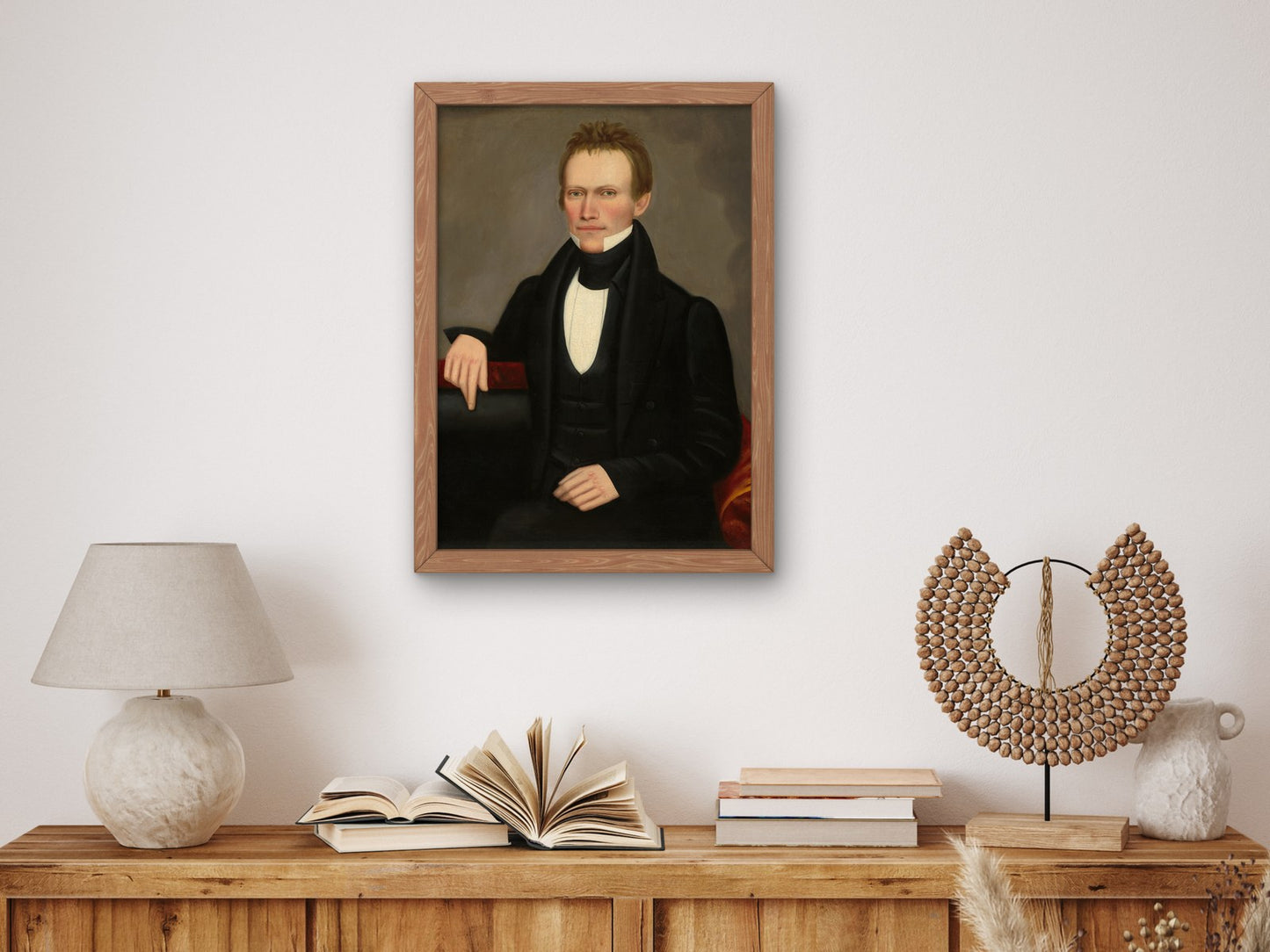Portrait of a Gentleman by Erastus Salisbury Field 1835, Wall Art Print, Fine Art Reproduction, Museum Quality Decor, Poster