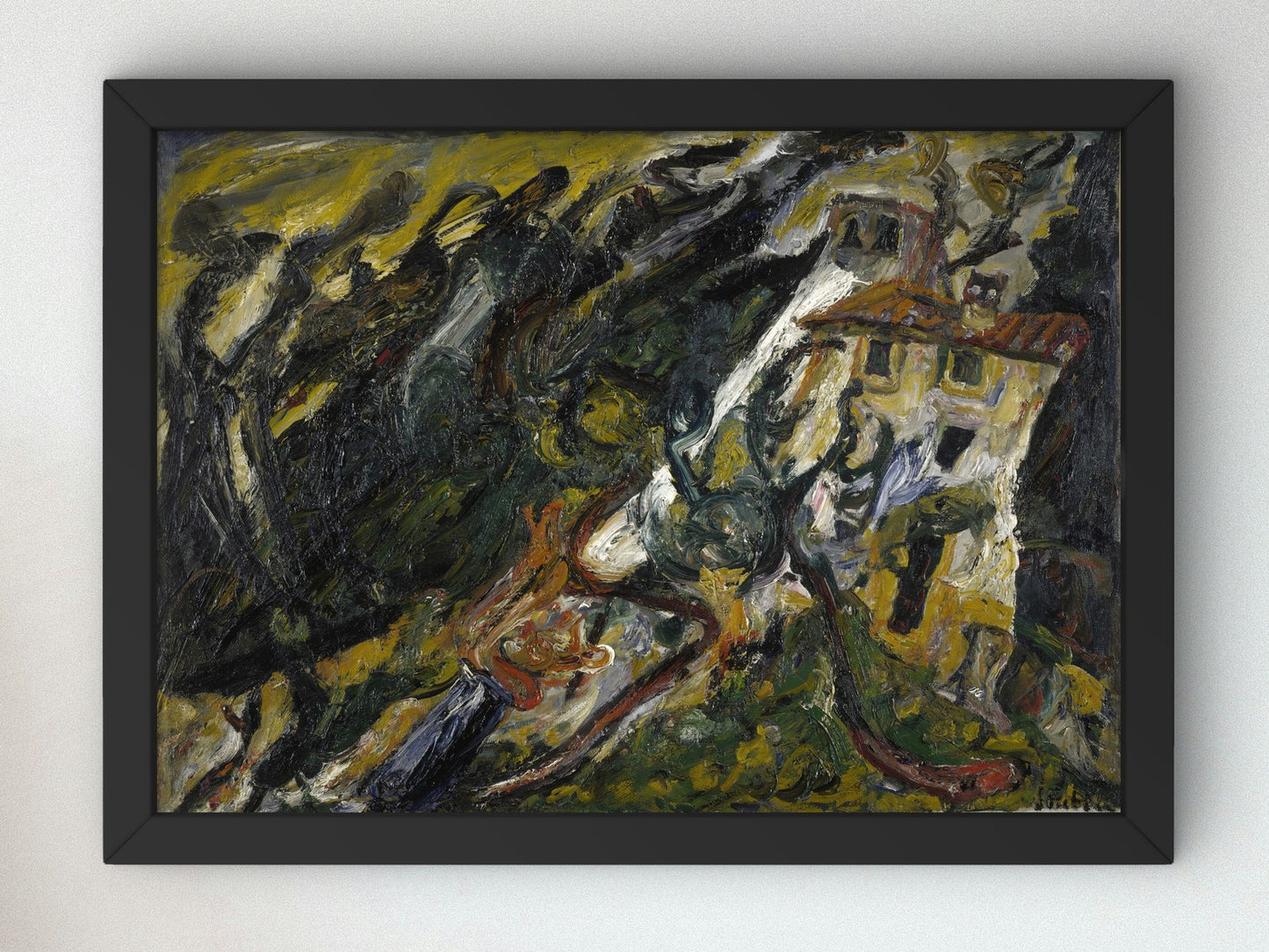 Le Mas Passe Temps Ceret by Chaïm Soutine 1920, Wall Art Print, Fine Art Reproduction, Museum Quality Decor, Poster