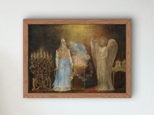 The Angel Appearing to Zacharias by William Blake 1799, Wall Art Print, Fine Art Reproduction, Museum Quality Decor, Poster