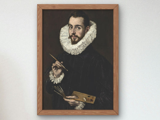Portrait of Jorge Manuel Theotokopoulos by El Greco 1600, Wall Art Print, Fine Art Reproduction, Museum Quality Decor, Poster