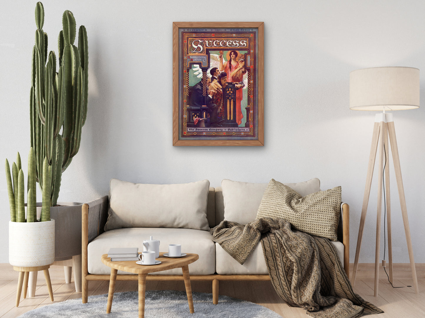 Success Thanksgiving Number by Joseph Christian Leyendecker 1901, Wall Art Print, Fine Art Reproduction, Museum Quality Decor, Poster
