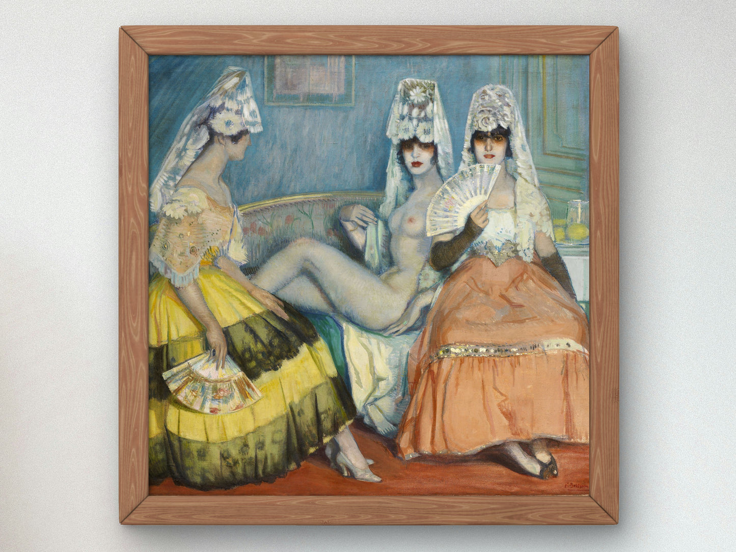 La Maja Marquesa by Federico Beltrán Masses 1912, Wall Art Print, Fine Art Reproduction, Museum Quality Decor, Poster