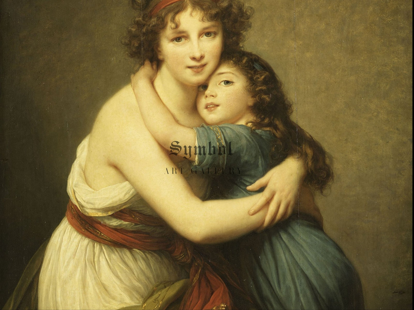 Madame Vigée Le Brun and Her Daughter Jeanne Lucie Julie by Élisabeth Vigée Le Brun 1786, Wall Art Print, Fine Art Reproduction