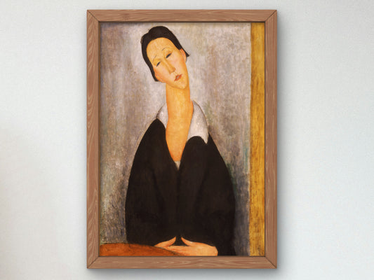 Portrait of a Polish Woman by Amedeo Modigliani, Wall Art Print, Fine Art Reproduction, Museum Quality Decor, Poster