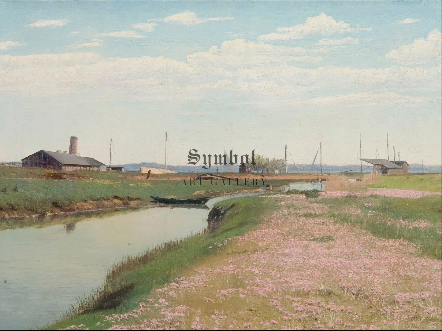 The River and the Harbour by Laurits Andersen Ring 1900, Wall Art Print, Fine Art Reproduction, Museum Quality Decor, Poster