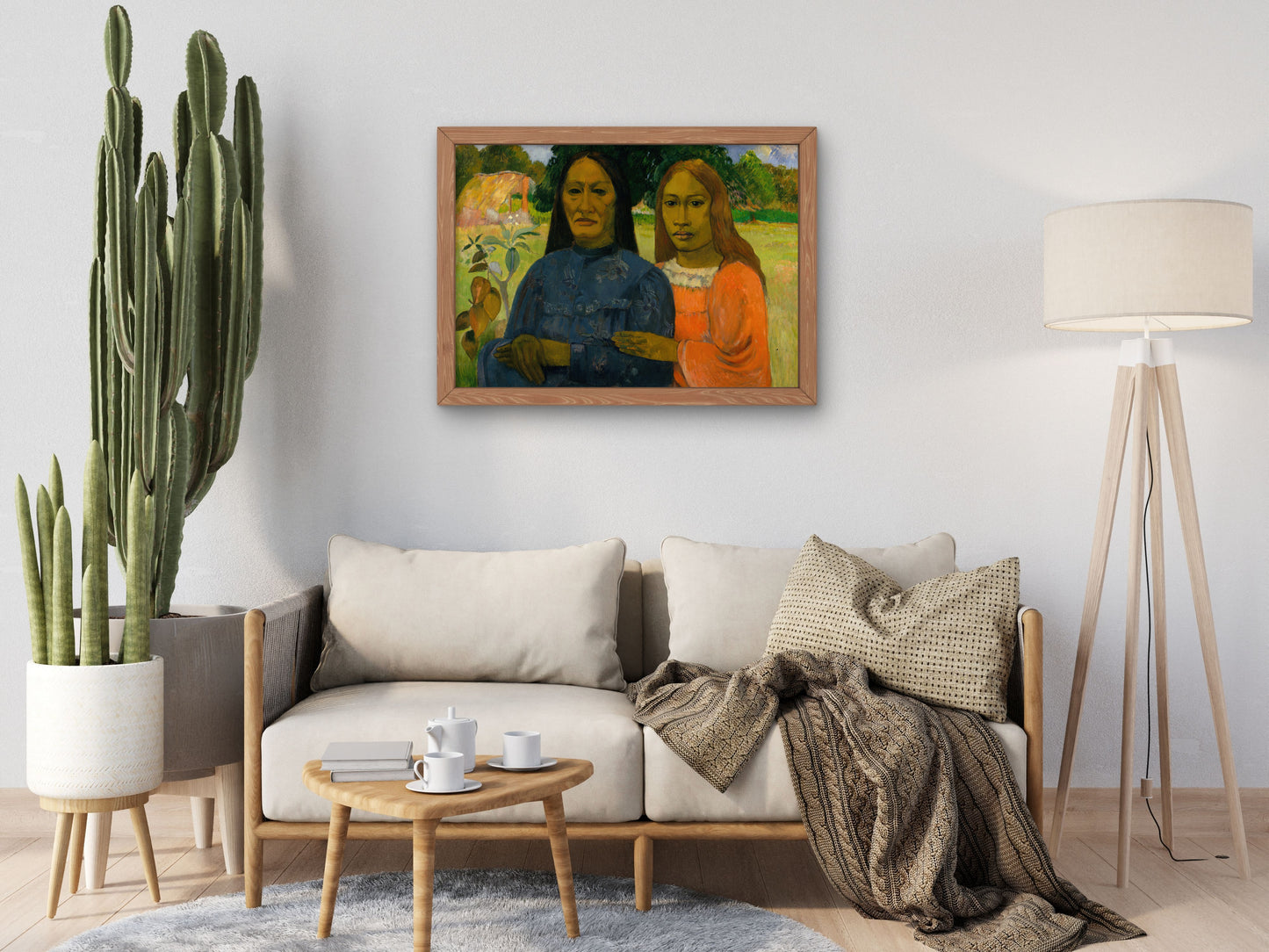 Two Women by Paul Gauguin 1901, Wall Art Print, Fine Art Reproduction, Museum Quality Decor, Poster