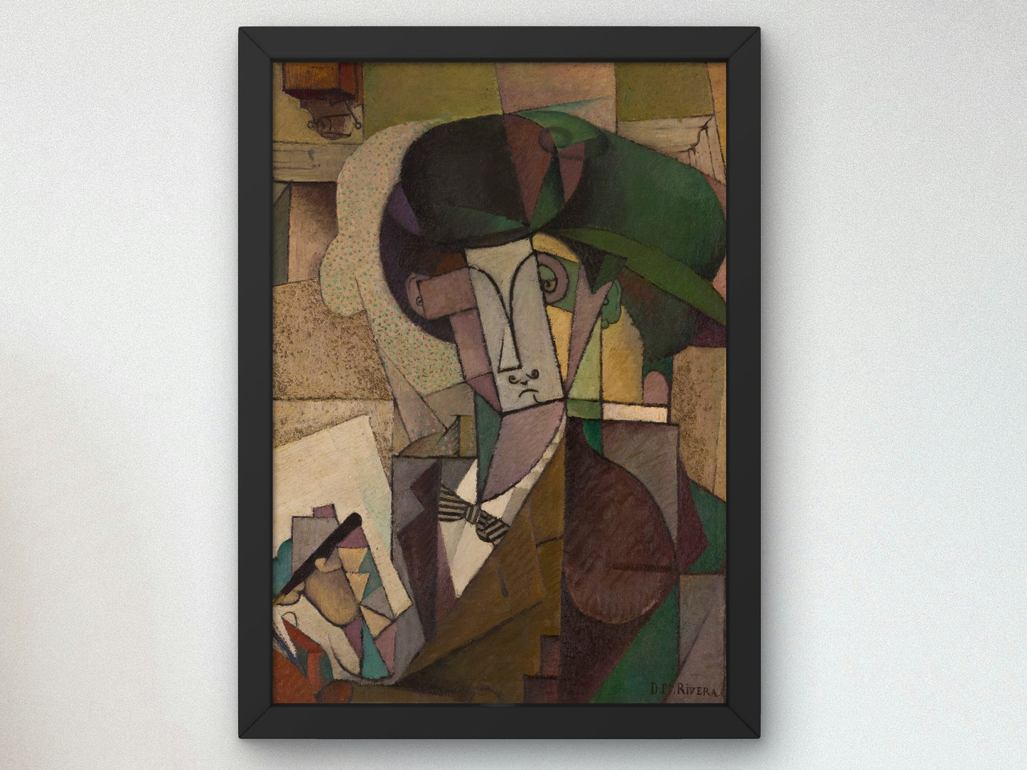 Young Man with a Fountain Pen by Diego Rivera 1914, Wall Art Print, Fine Art Reproduction, Museum Quality Decor, Poster
