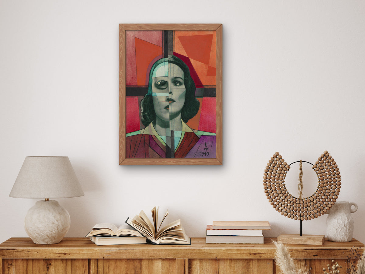 Untitled Collage II by Karl Wiener 1940, Wall Art Print, Fine Art Reproduction, Museum Quality Decor, Poster