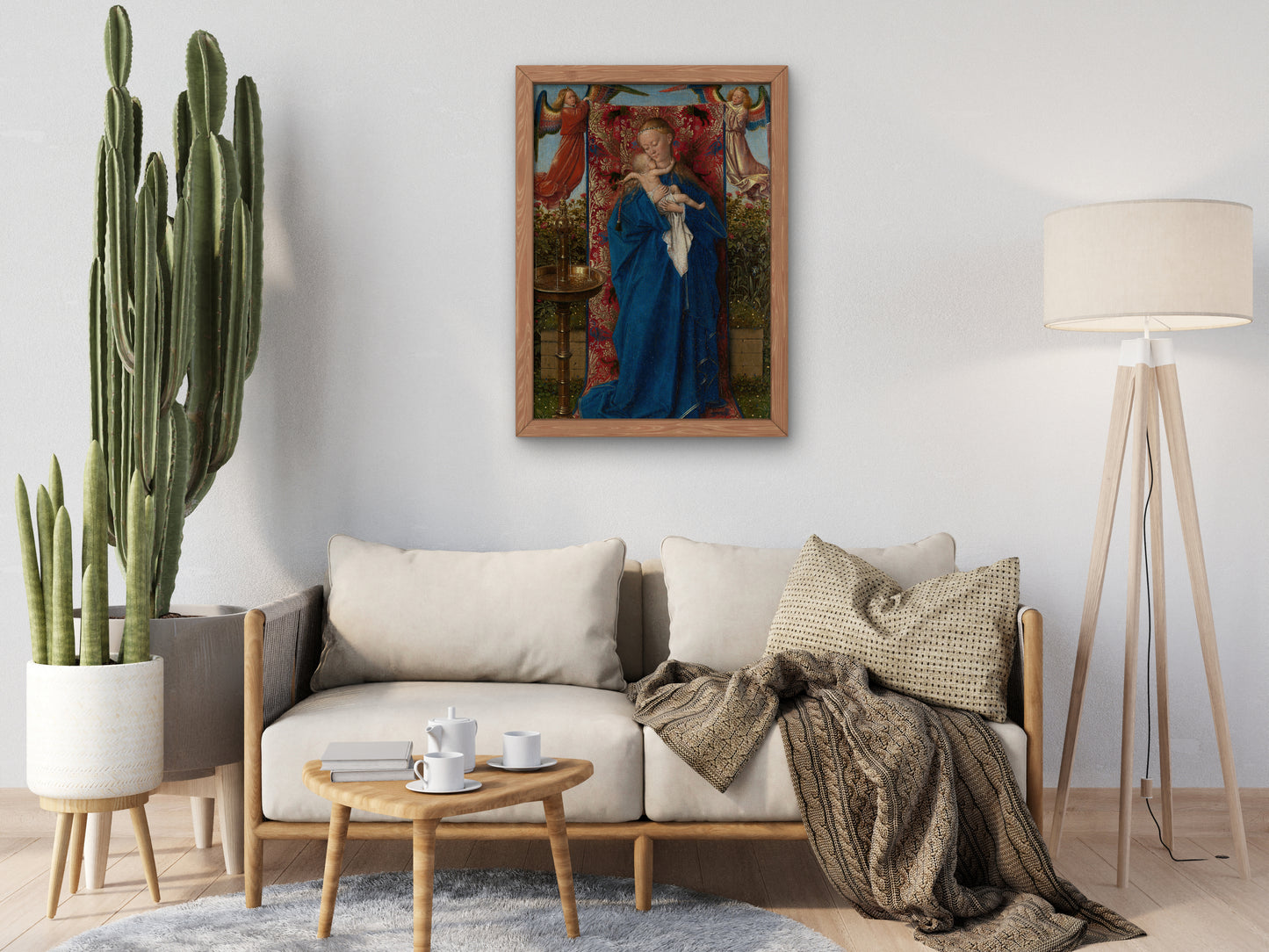 Madonna at the Fountain by Jan van Eyck 1439, Wall Art Print, Fine Art Reproduction, Museum Quality Decor, Poster