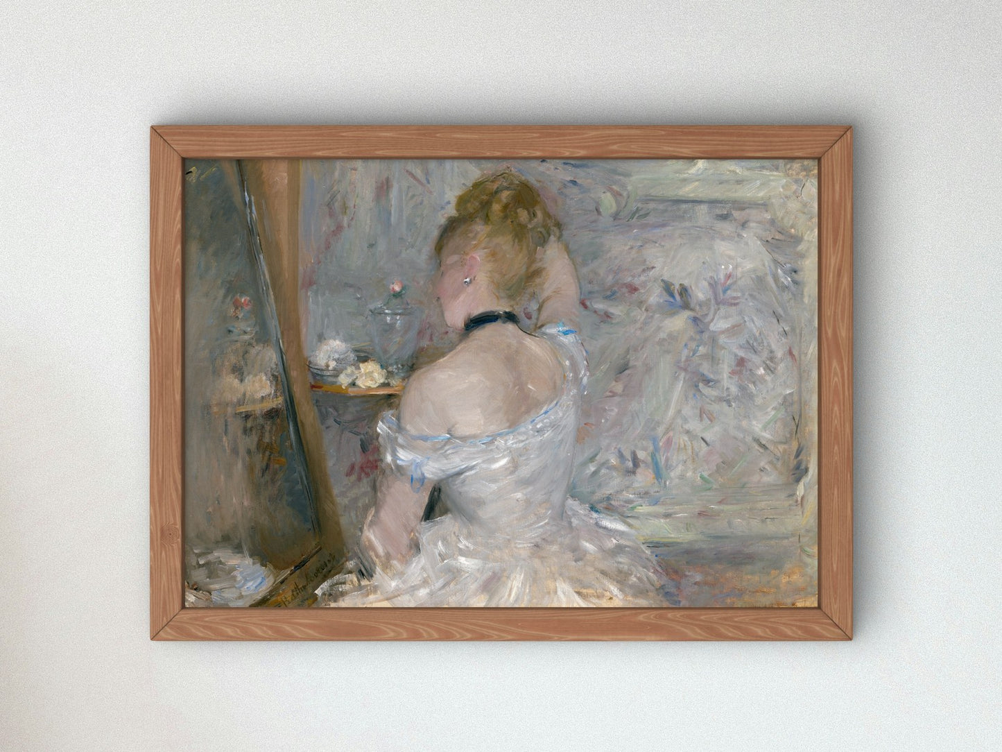 Woman at Her Toilette by Berthe Morisot 1875, Wall Art Print, Fine Art Reproduction, Museum Quality Decor, Poster