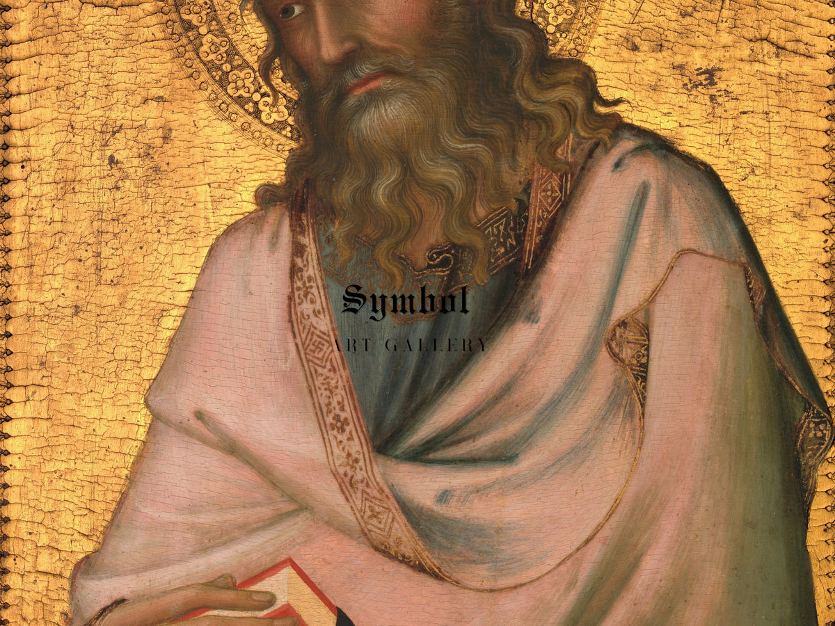 Saint Andrew by Simone Martini 1326, Wall Art Print, Fine Art Reproduction, Museum Quality Decor, Poster