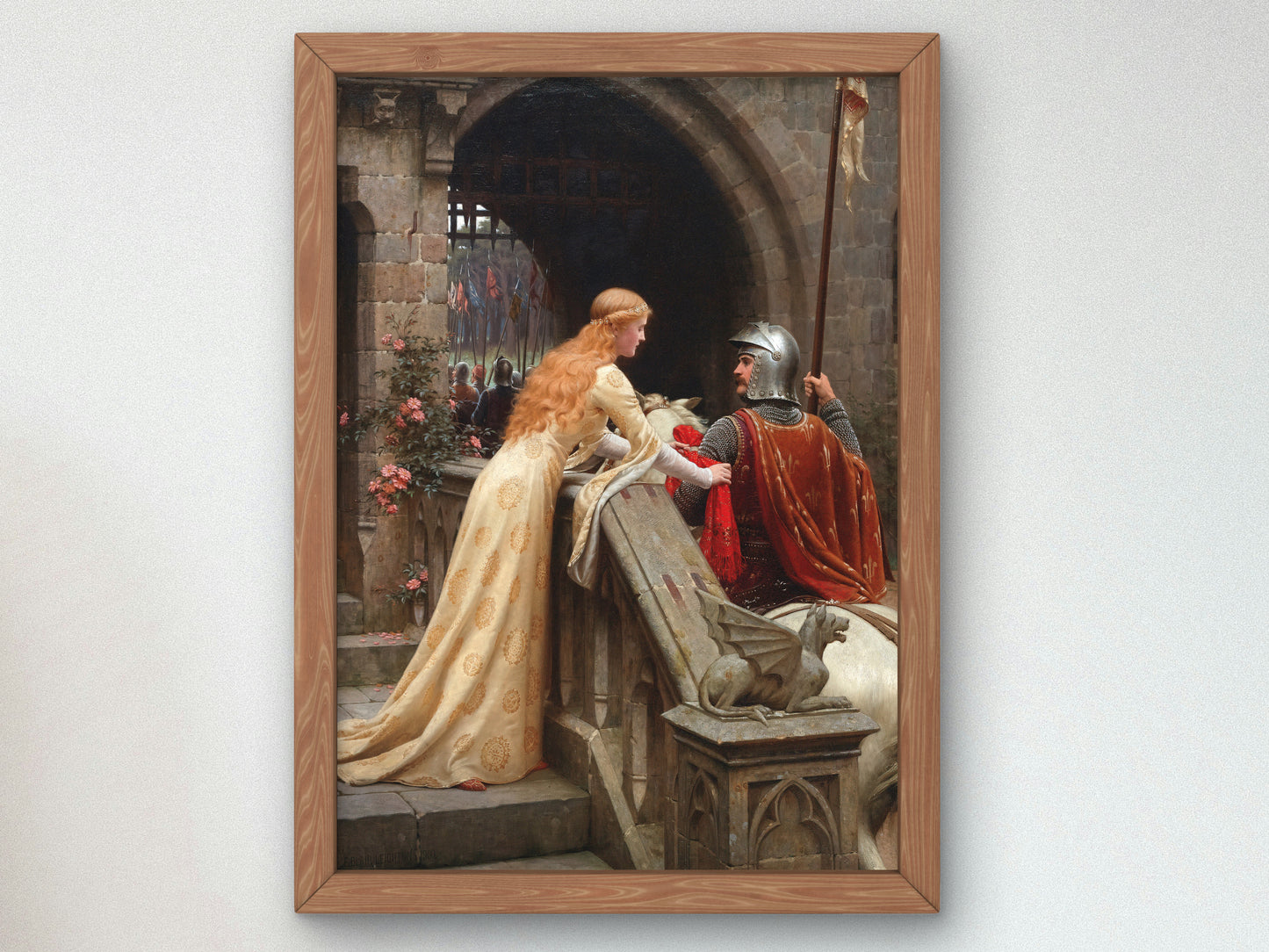 God Speed by Edmund Blair Leighton 1900, Wall Art Print, Fine Art Reproduction, Museum Quality Decor, Poster