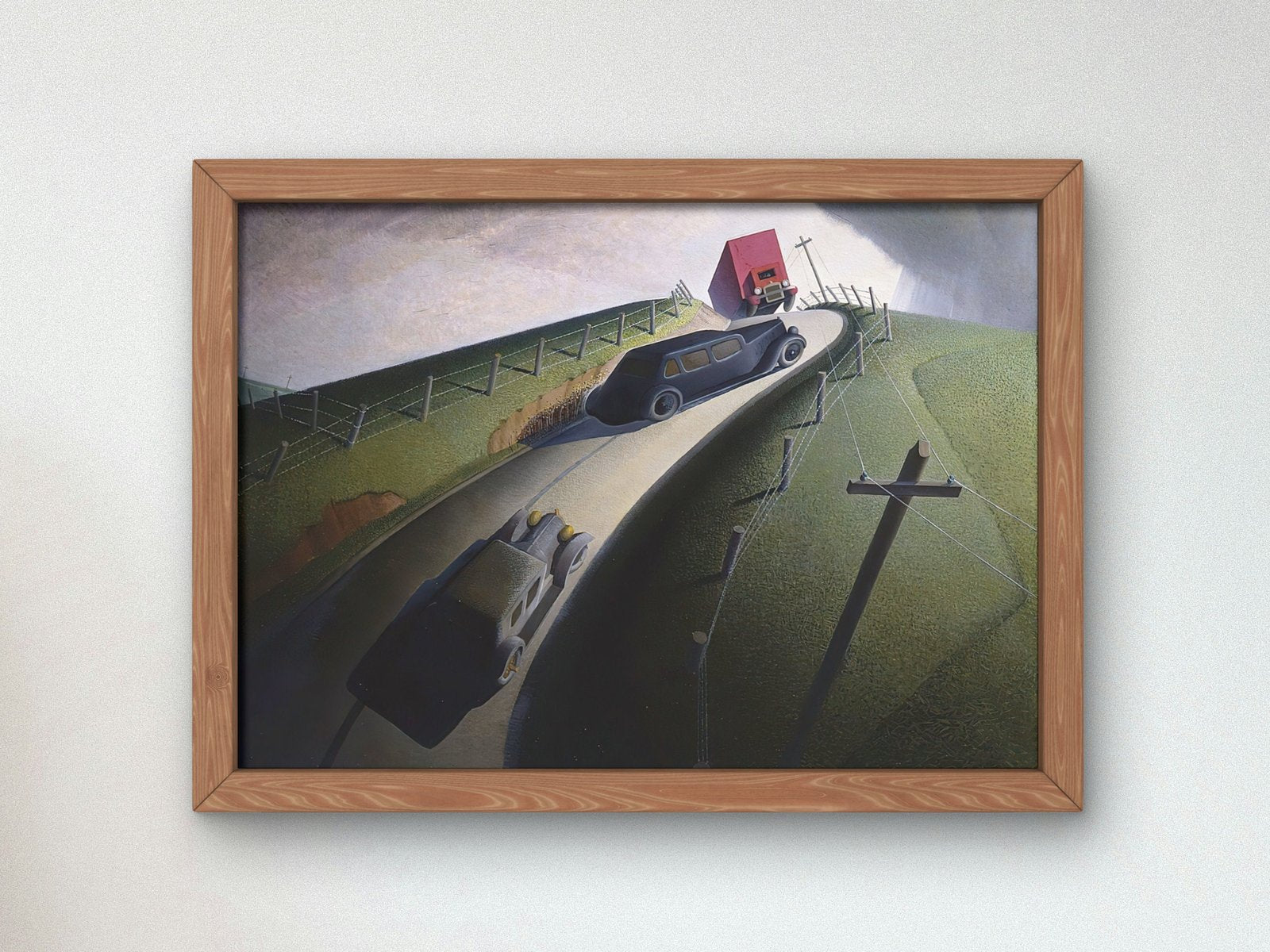 Death on the Ridge Road by Grant Wood, 1935, Art Deco and American Modernism, fine art print