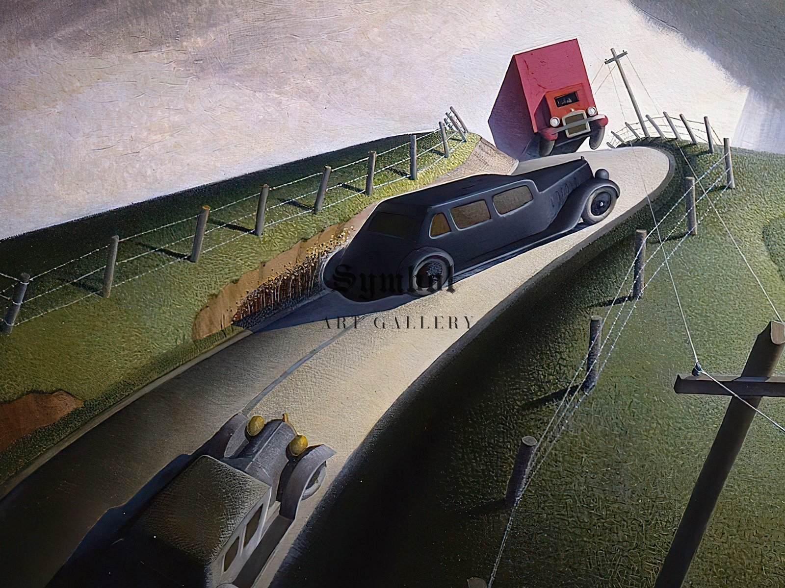 Death on the Ridge Road by Grant Wood, 1935, Art Deco and American Modernism, fine art print